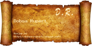 Dobsa Rupert névjegykártya